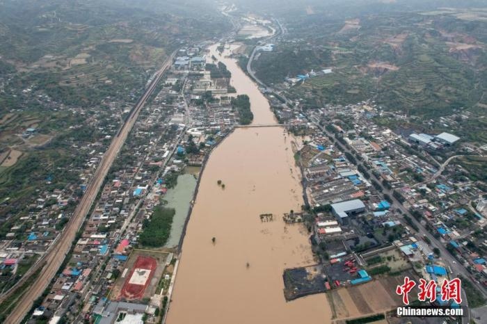 10月10日，山西省介休市義棠鎮(zhèn)，汾河水位上漲。 <a target='_blank' href='http://www.chinanews.com/'>中新社</a>記者 韋亮 攝