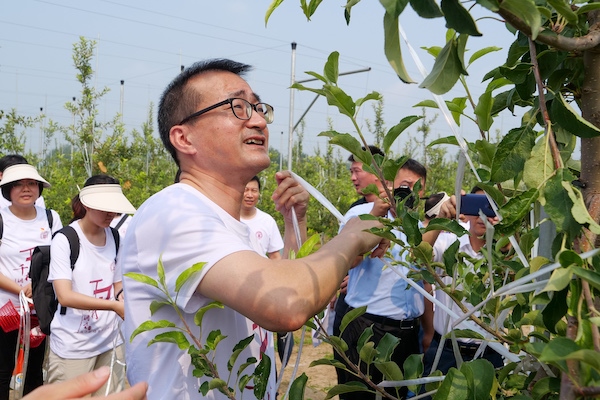 上財校長劉元春帶領(lǐng)河北保定“千村調(diào)查”分隊開展勞動實踐。校方供圖