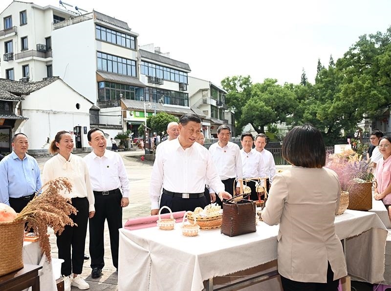 2023年9月20日，習(xí)近平總書記在浙江金華市義烏市后宅街道李祖村考察。